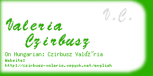 valeria czirbusz business card